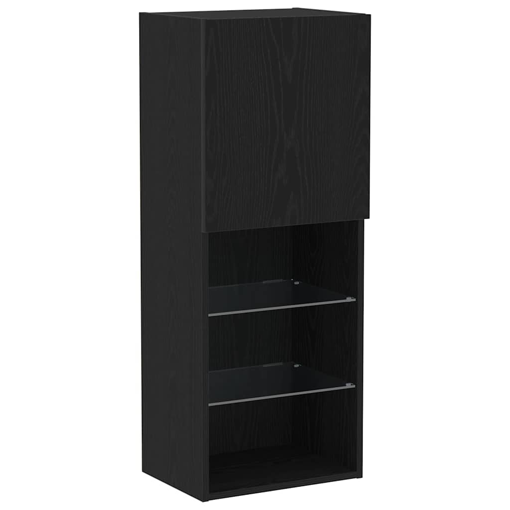 TV-Schränk 4 pcs Schwarze Eiche 40,5 x 30 x 102 cm