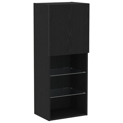 TV-Schränk 4 pcs Schwarze Eiche 40,5 x 30 x 102 cm