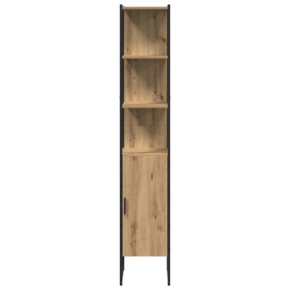 Badezimmerschrankset mit Regal mit Tür 3 pcs Eiche handwerklich
