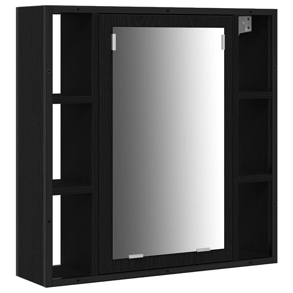 Badezimmerschrankset 3 pcs Schwarze Eiche 33 x 33 x 185.5 cm
