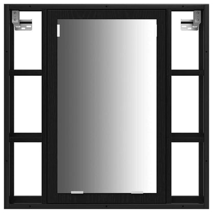 Badezimmerschrankset 3 pcs Schwarze Eiche 33 x 33 x 185.5 cm