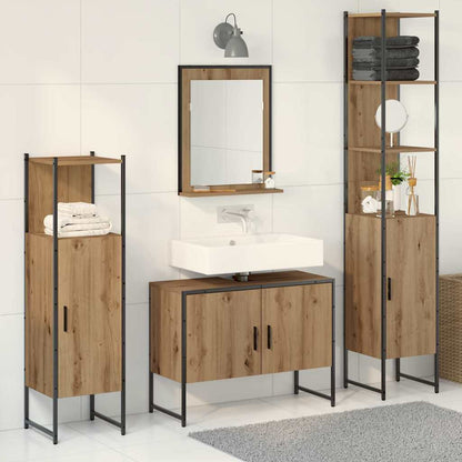 Badezimmermöbel Set mit Speicher 4 pcs Braun 33 x 33 x 185.5 cm