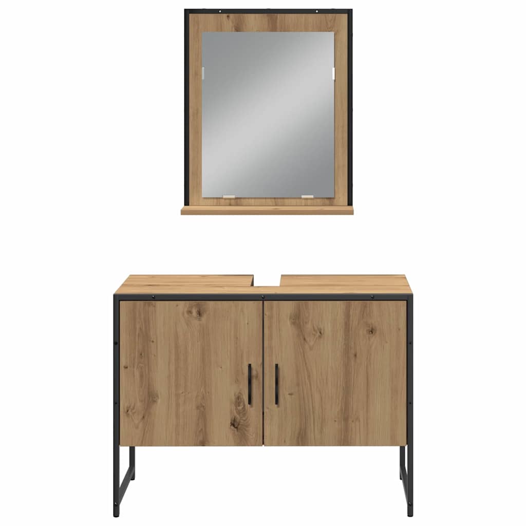 Badezimmermöbel Set mit Speicher 4 pcs Braun 33 x 33 x 185.5 cm