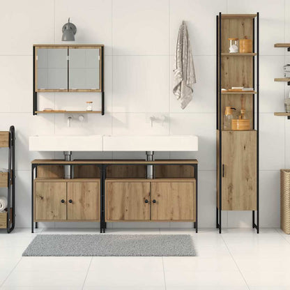 Badezimmermöbel Set 4 pcs Eiche handwerklich 33 x 33 x 185.5 cm