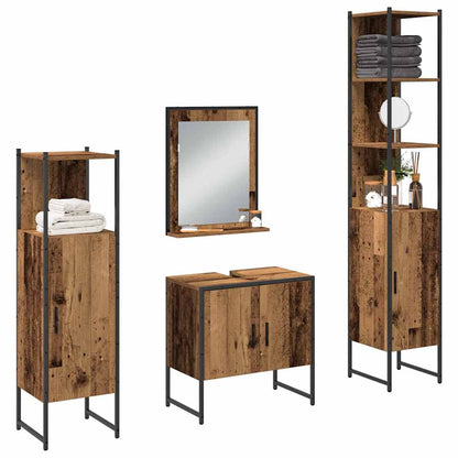 Badezimmermöbel Set mit Speicher 4 pcs Braun 33 x 33 x 185.5 cm