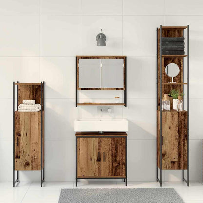 Badezimmermöbel Set mit Speicher 4 pcs Braun 33 x 33 x 185.5 cm