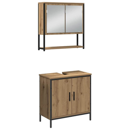 Badezimmermöbel Set mit Speicher 4 pcs Braun 33 x 33 x 185.5 cm