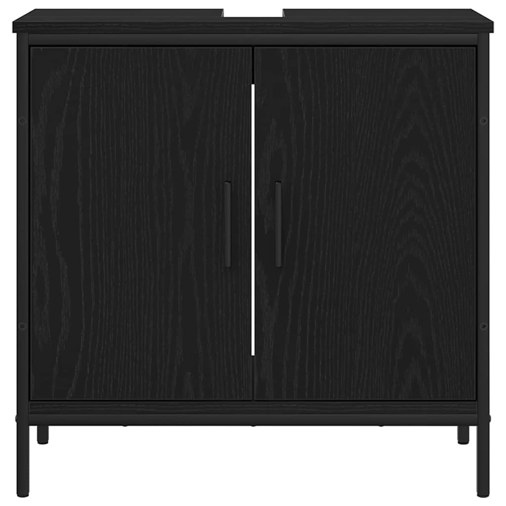 Badezimmermöbel Set mit Tür 4 pcs Schwarz 33 x 33 x 185.5 cm