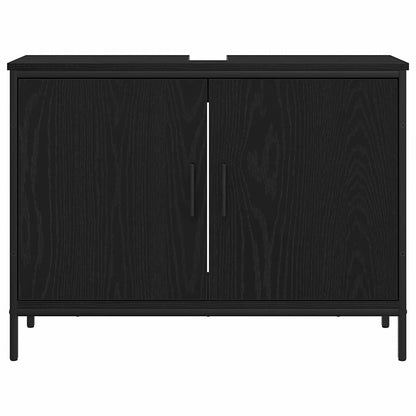 Badezimmermöbel Set mit Tür 4 pcs Schwarz 33 x 33 x 185.5 cm