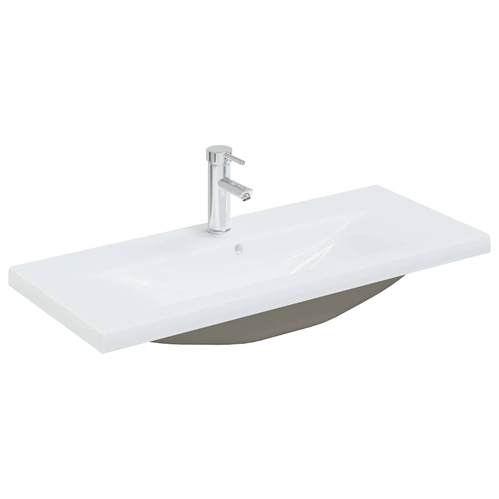 Badezimmermöbel Set Wandmontiert 4 pcs Schwarz Eichen-Optik