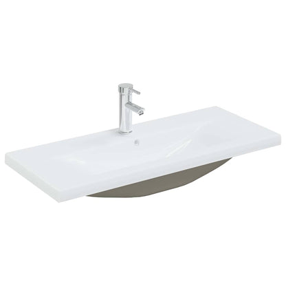 Badezimmermöbel Set Wandmontiert 4 pcs Schwarz Eichen-Optik