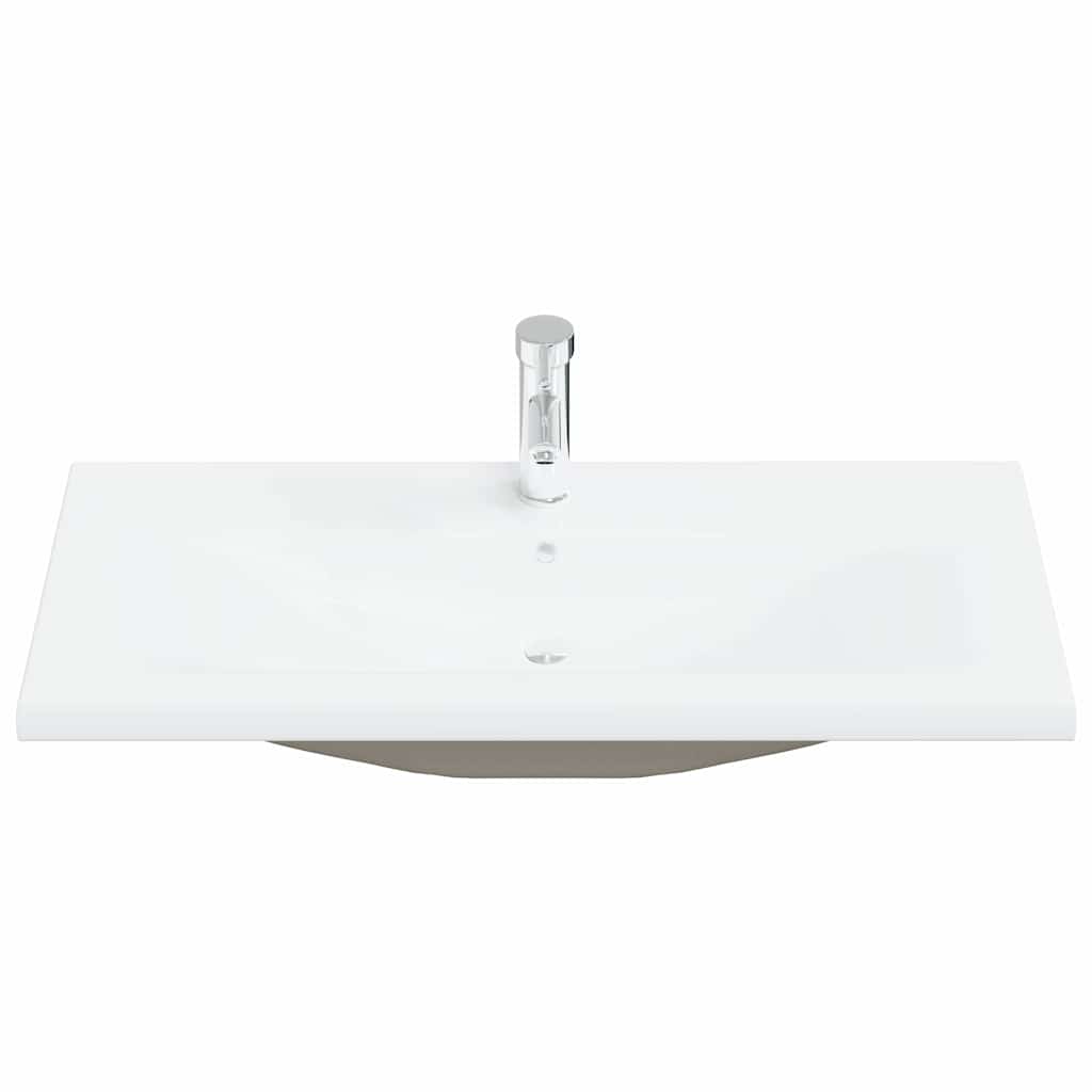 Badezimmermöbel Set Wandmontiert 4 pcs Schwarz Eichen-Optik