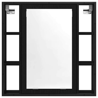 Badezimmerschrankset 4 pcs Schwarze Eiche 33 x 33 x 185.5 cm