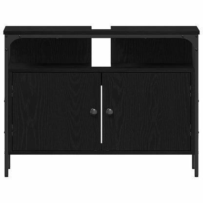 Badezimmerschrankset 4 pcs Schwarze Eiche 33 x 33 x 185.5 cm