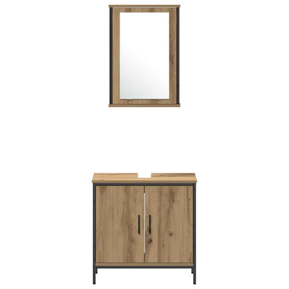 Badezimmermöbel Set mit Regal 4 pcs Braun 33 x 33 x 185.5 cm