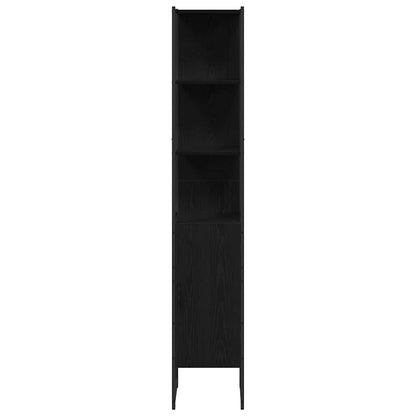 Badezimmermöbel Set mit Regal 4 pcs Schwarz 33 x 33 x 185.5 cm