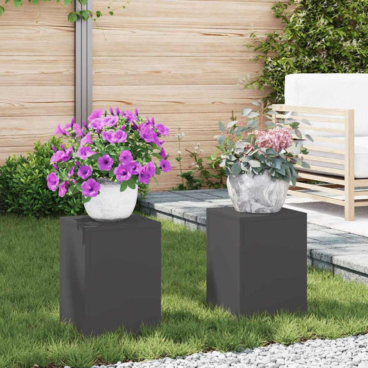 Pflanzenständer 2 pcs Schwarz 24 x 24 x 35 cm Stahl