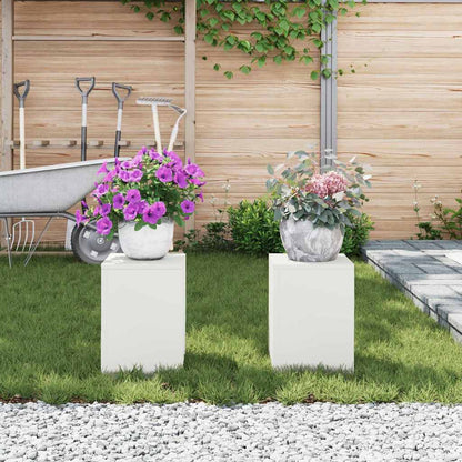 Pflanzenständer 2 pcs Weiß 24 x 24 x 35 cm Stahl