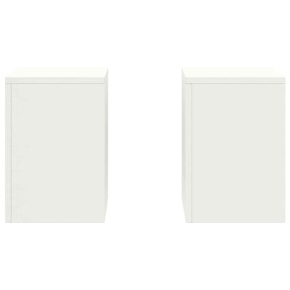 Pflanzenständer 2 pcs Weiß 24 x 24 x 35 cm Stahl