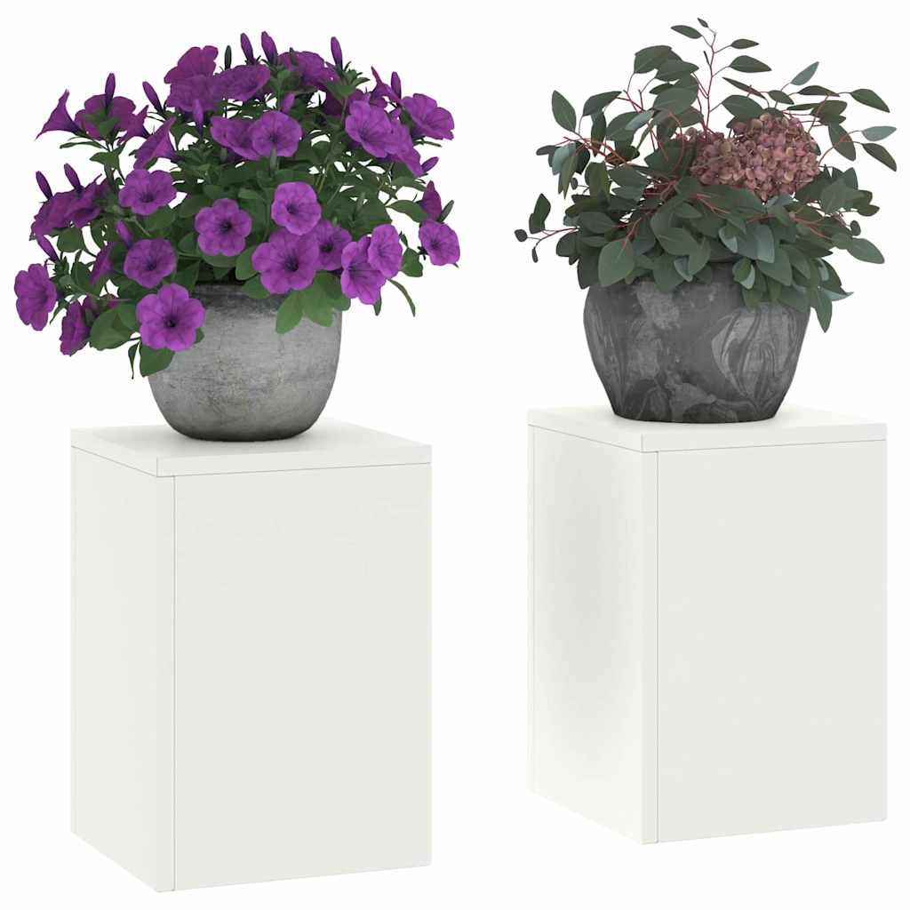 Pflanzenständer 2 pcs Weiß 24 x 24 x 35 cm Stahl
