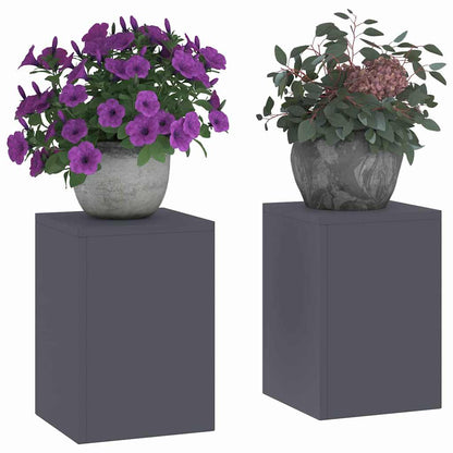 Pflanzenständer 2 pcs Anthrazit 24 x 24 x 35 cm Stahl