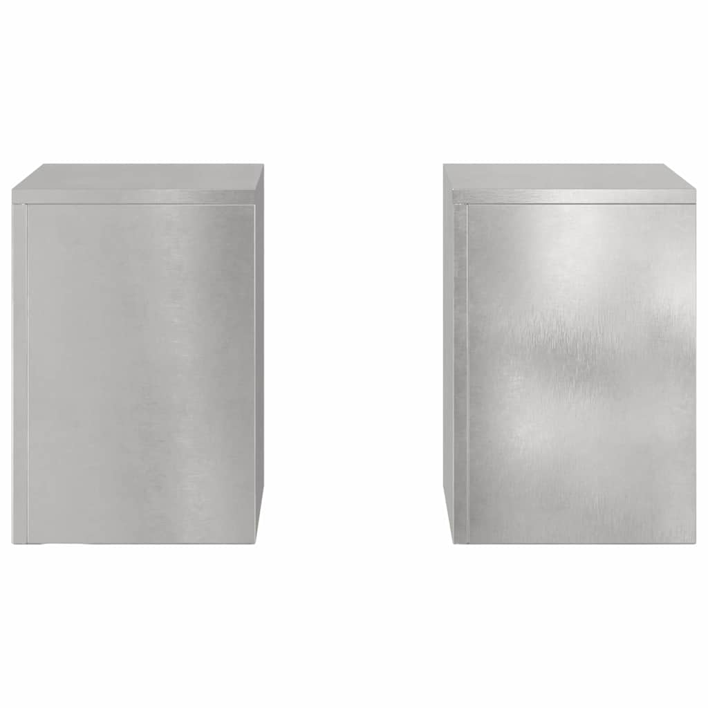 Pflanzenständer 2 pcs Silber 24 x 24 x 35 cm Edelstahl