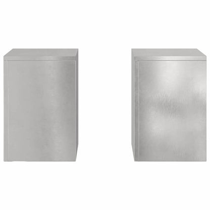 Pflanzenständer 2 pcs Silber 24 x 24 x 35 cm Edelstahl