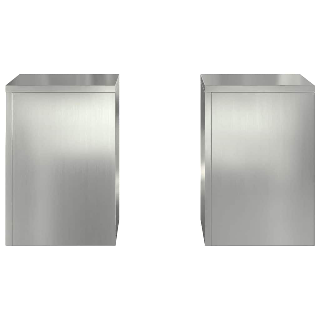 Pflanzenständer 2 pcs Silber 24 x 24 x 35 cm Verzinkter Stahl