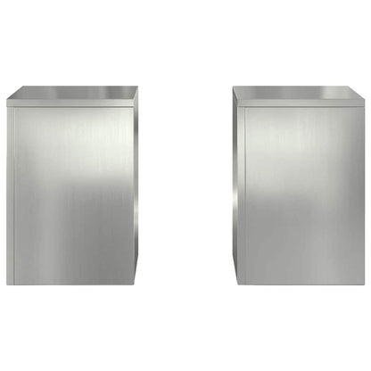 Pflanzenständer 2 pcs Silber 24 x 24 x 35 cm Verzinkter Stahl