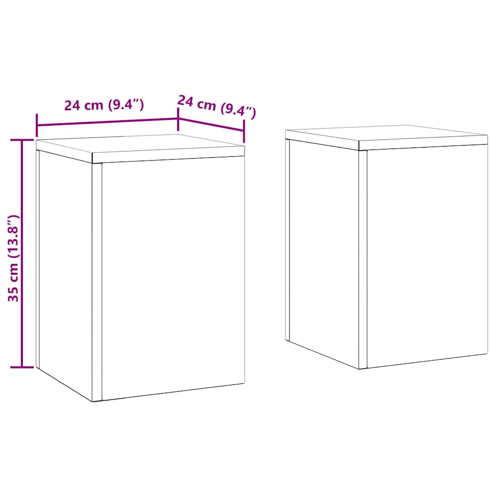 Pflanzenständer 2 pcs Silber 24 x 24 x 35 cm Verzinkter Stahl