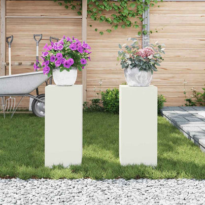 Pflanzenständer 2 pcs Weiß 24 x 24 x 55 cm Stahl