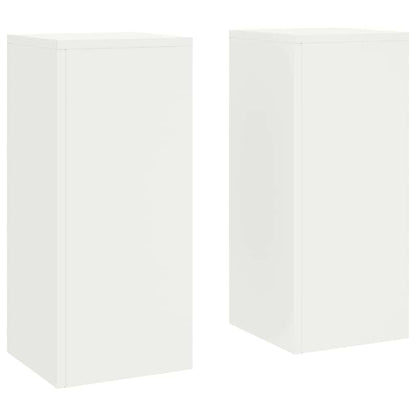 Pflanzenständer 2 pcs Weiß 24 x 24 x 55 cm Stahl