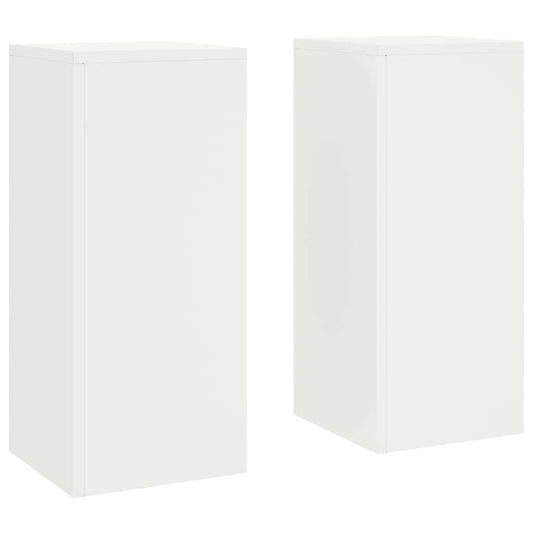Pflanzenständer 2 pcs Weiß 24 x 24 x 55 cm Stahl