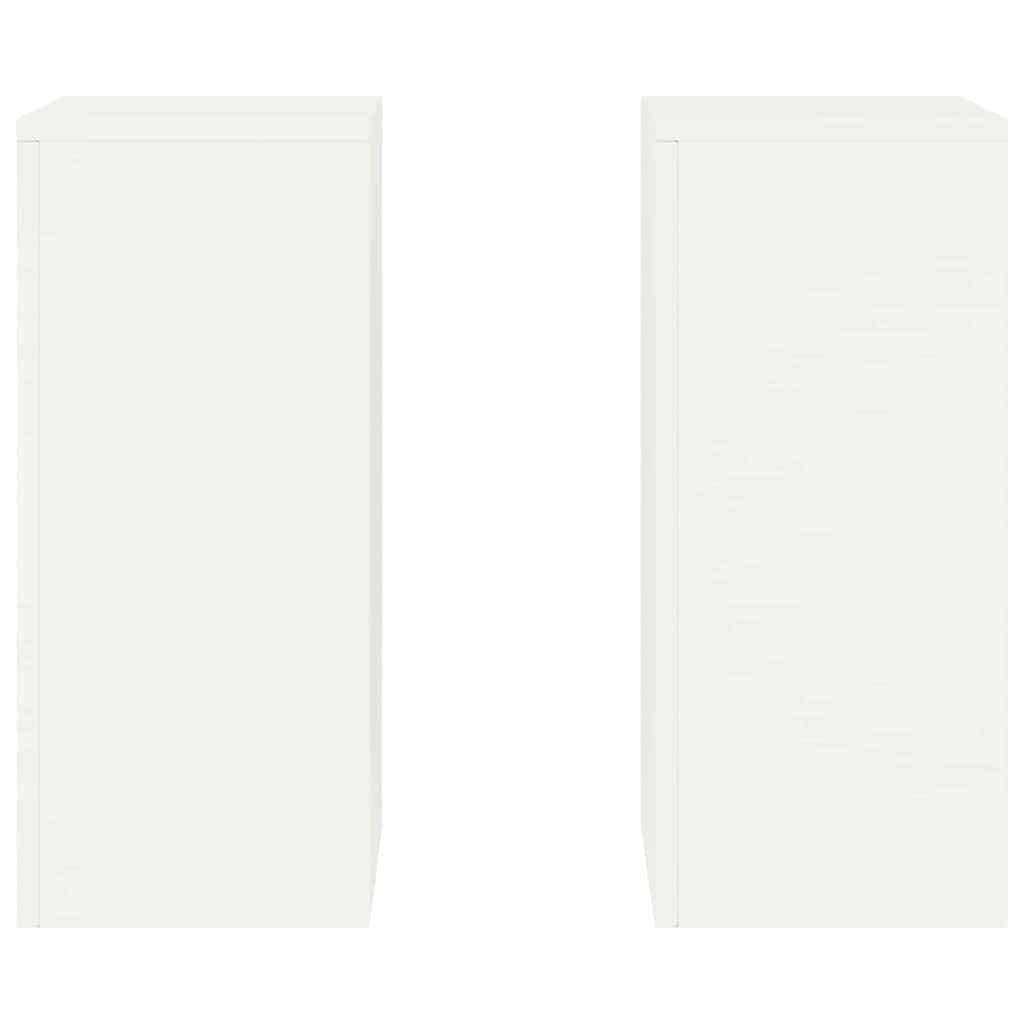 Pflanzenständer 2 pcs Weiß 24 x 24 x 55 cm Stahl