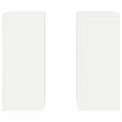 Pflanzenständer 2 pcs Weiß 24 x 24 x 55 cm Stahl