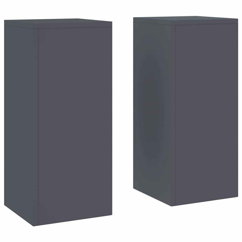 Pflanzenständer 2 pcs Anthrazit 24 x 24 x 55 cm Stahl