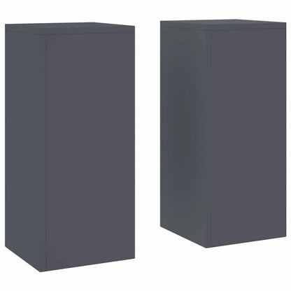 Pflanzenständer 2 pcs Anthrazit 24 x 24 x 55 cm Stahl