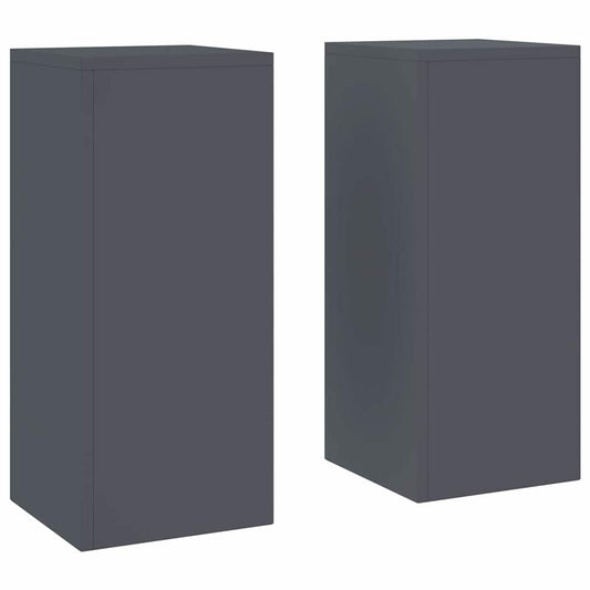 Pflanzenständer 2 pcs Anthrazit 24 x 24 x 55 cm Stahl