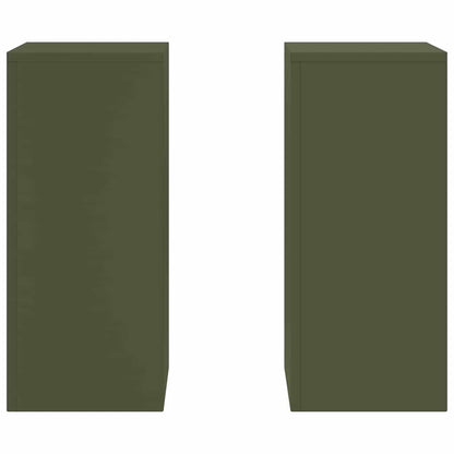 Pflanzenständer 2 pcs Olivgrün 24 x 24 x 55 cm Stahl