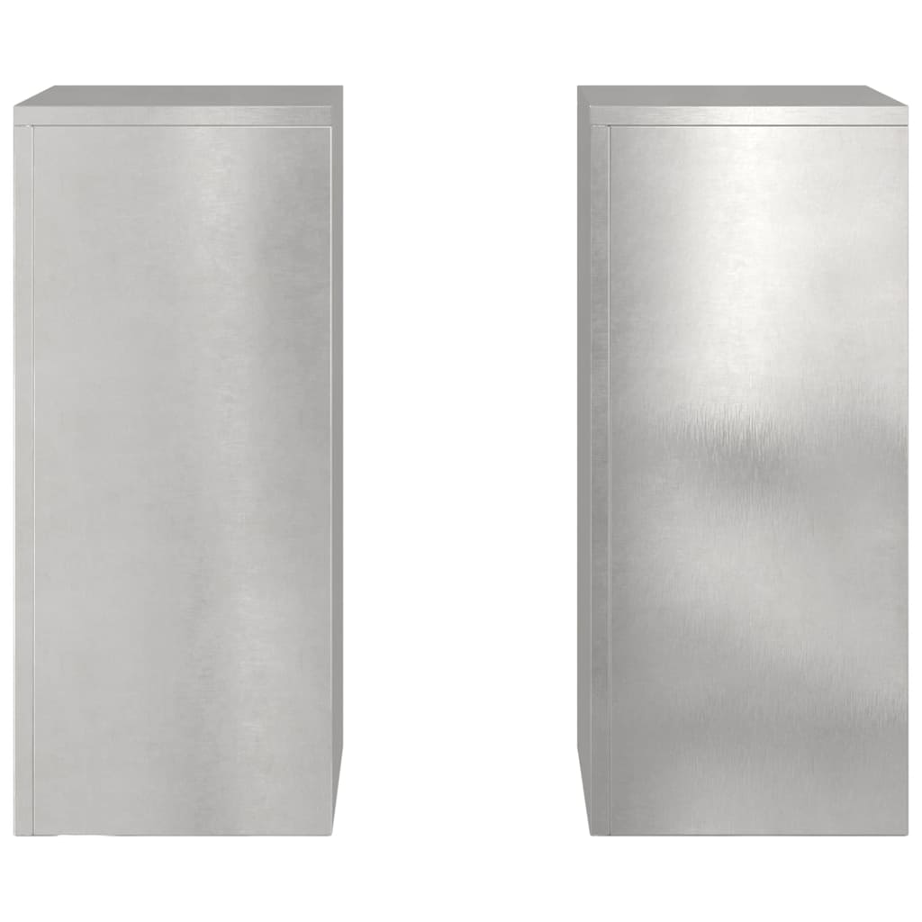 Pflanzenständer 2 pcs Silber 24 x 24 x 55 cm Edelstahl