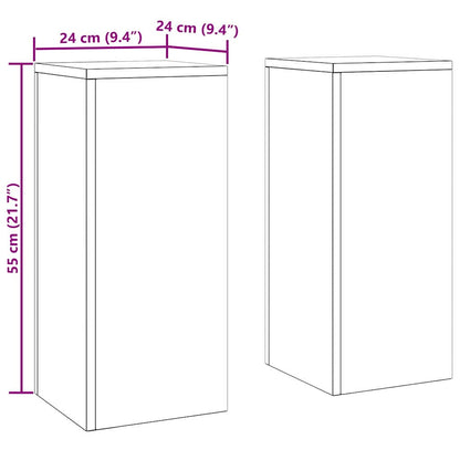Pflanzenständer 2 pcs Silber 24 x 24 x 55 cm Edelstahl