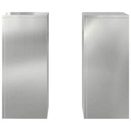 Pflanzenständer 2 pcs Silber 24 x 24 x 55 cm Verzinkter Stahl