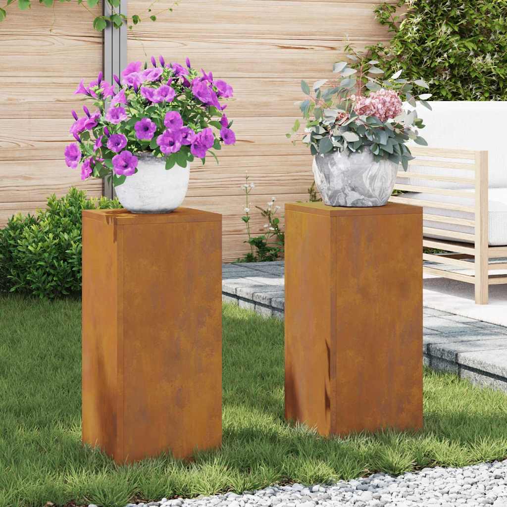 Pflanzenständer 2 pcs Rostig 24 x 24 x 55 cm