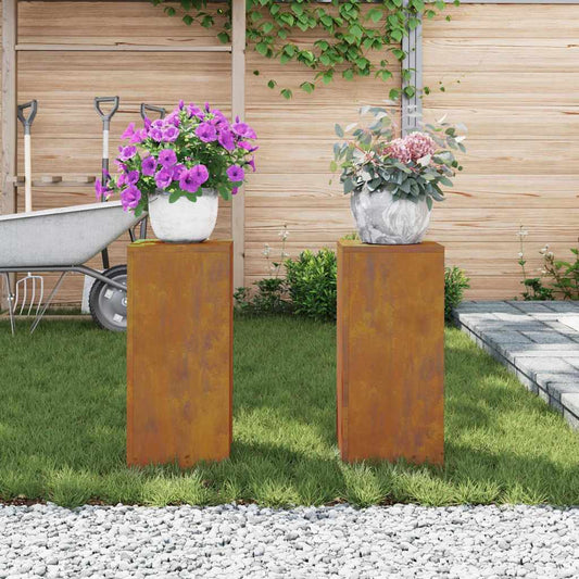 Pflanzenständer 2 pcs Rostig 24 x 24 x 55 cm