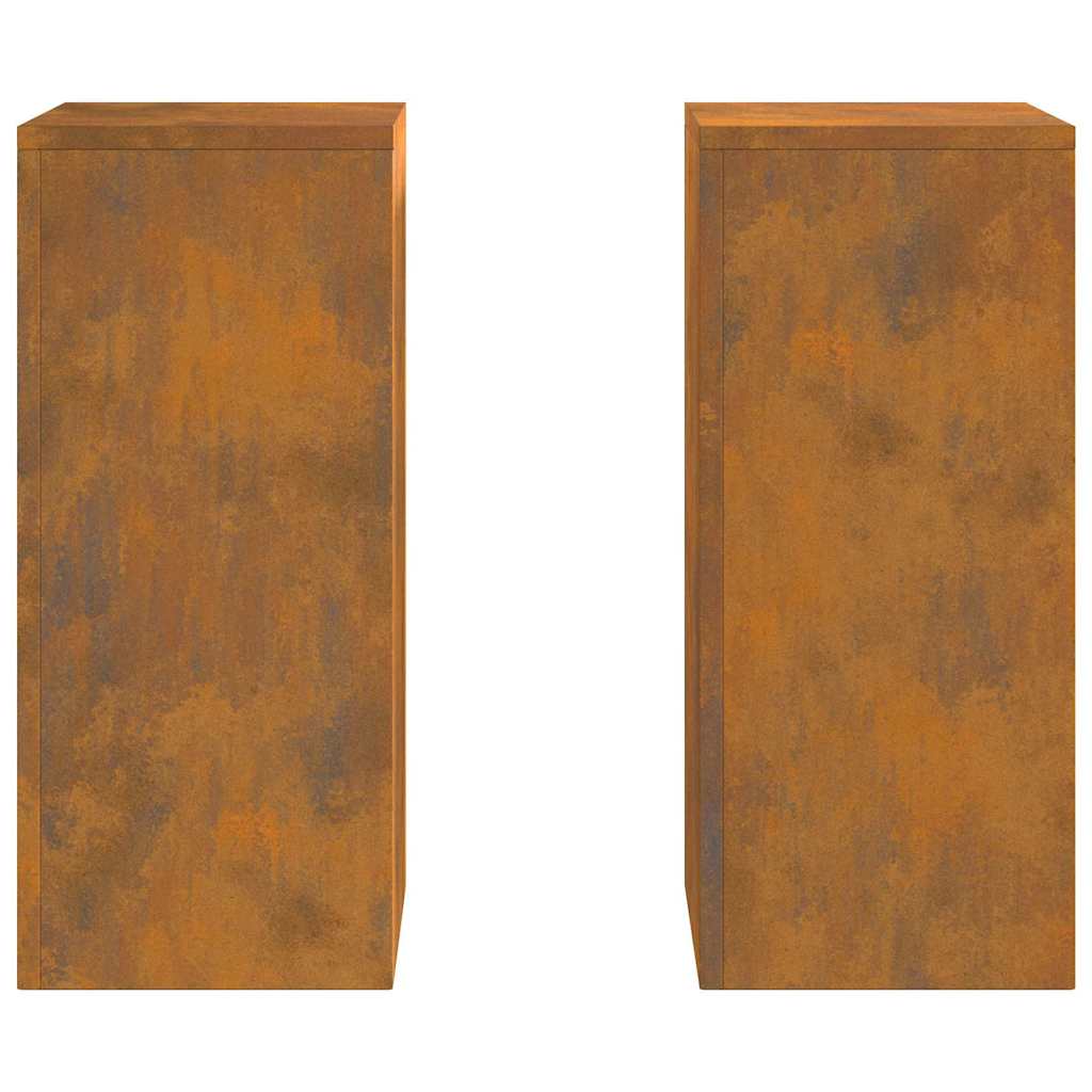 Pflanzenständer 2 pcs Rostig 24 x 24 x 55 cm