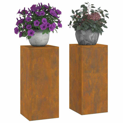 Pflanzenständer 2 pcs Rostig 24 x 24 x 55 cm