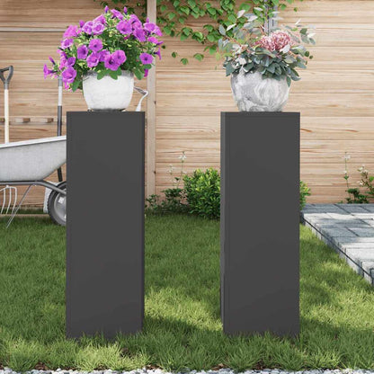 Pflanzenständer 2 pcs Schwarz 24 x 24 x 75 cm Stahl