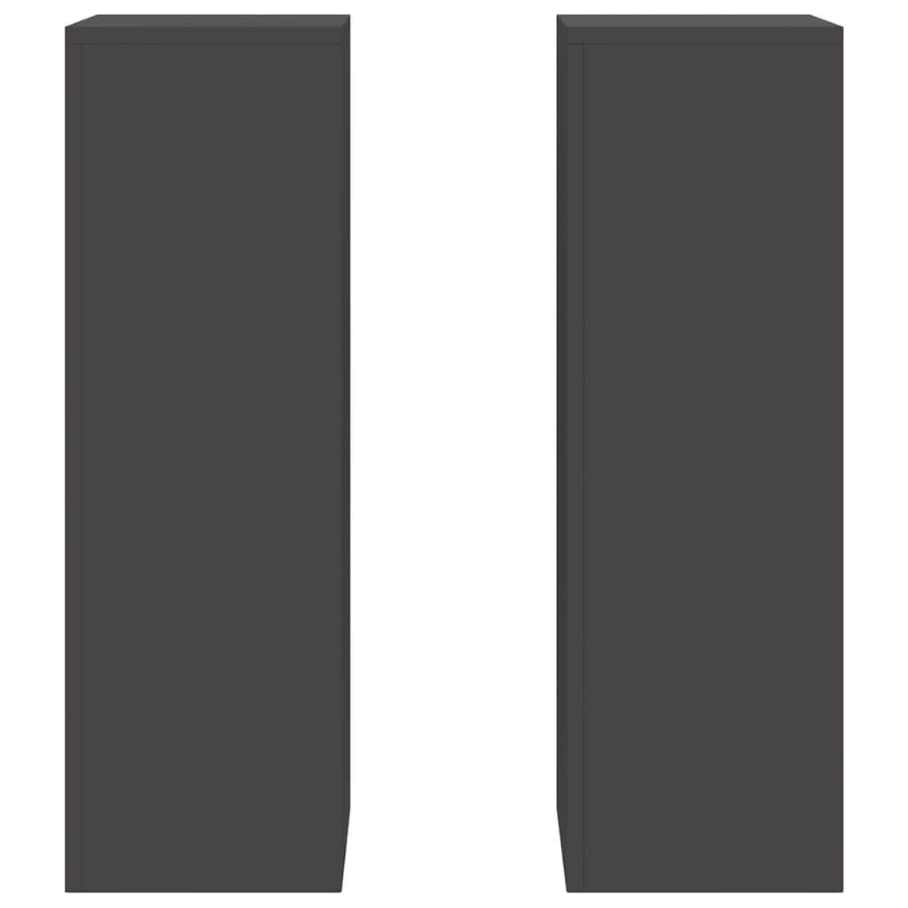 Pflanzenständer 2 pcs Schwarz 24 x 24 x 75 cm Stahl
