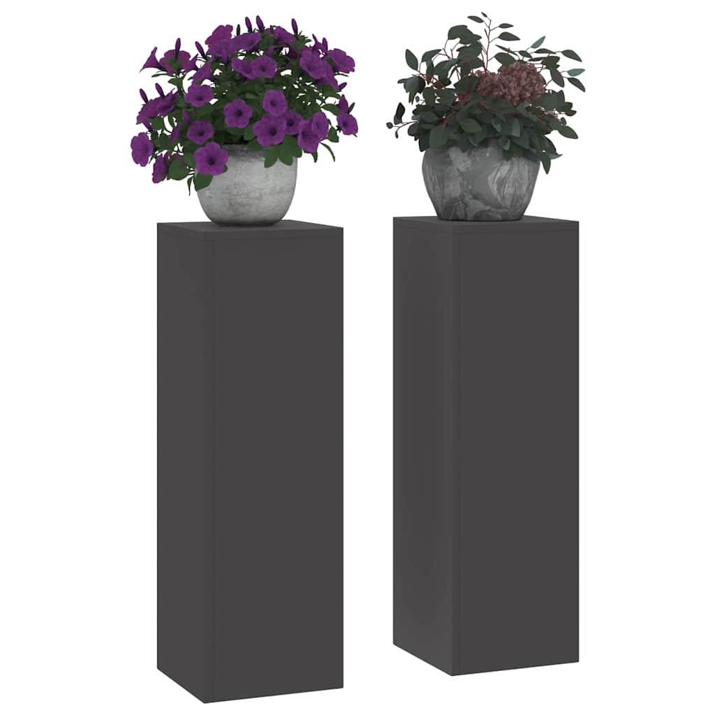 Pflanzenständer 2 pcs Schwarz 24 x 24 x 75 cm Stahl