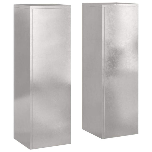 Pflanzenständer 2 pcs Silber 24 x 24 x 75 cm Edelstahl